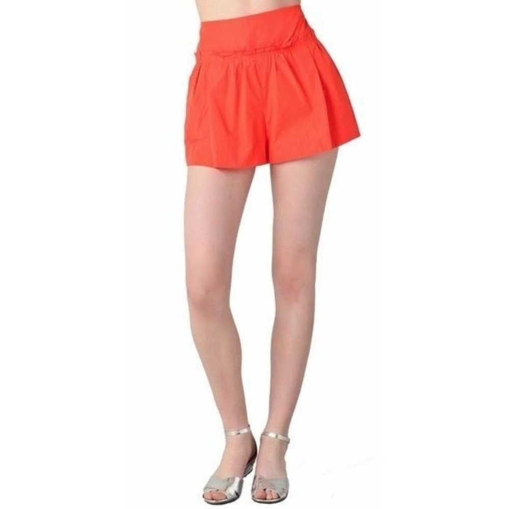 Marc Jacobs Orange Shorts Flare Pleated Summer 10